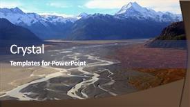  Presentation with aerial view of cape town - Presentation design featuring cook range in new zealand background and a ocean colored foreground