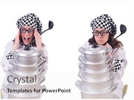 Cook With Stack Of Pots PPT template 2 | CrystalGraphics