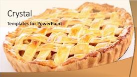  Presentation with apple - Cool new slide set with cooked apple pie backdrop and a blonde colored foreground