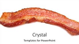  Presentation with bacon - Amazing presentation theme having cooked bacon strip isolated backdrop and a white colored foreground