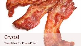  Presentation with bacon - Audience pleasing presentation theme consisting of cooked bacon strips on white backdrop and a lemonade colored foreground