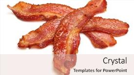  Presentation with bacon - PPT theme featuring cooked bacon strips background and a lemonade colored foreground