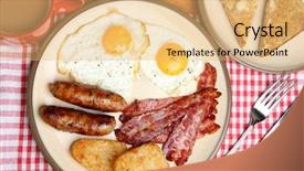  Presentation with breakfast - Audience pleasing presentation theme consisting of cooked breakfast with toast backdrop and a yellow colored foreground