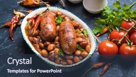  Presentation with kidney - Presentation theme having cooked brown kidney beans stew background and a tawny brown colored foreground