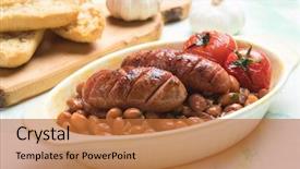  Presentation with kidney - Amazing slide set having cooked brown kidney beans stew backdrop and a red colored foreground