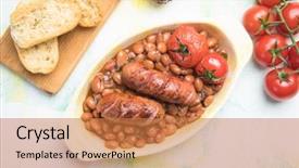  Presentation with kidney - Slide deck consisting of cooked brown kidney beans stew background and a coral colored foreground