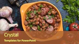  Presentation with kidney - Presentation theme featuring cooked brown kidney beans stew background and a red colored foreground