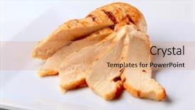  Presentation with breast exam - Slide deck consisting of cooked chicken - grilled turkey breast background and a coral colored foreground