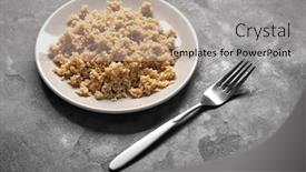  Presentation with quinoa - Cool new theme with cooked quinoa on grey background backdrop and a light gray colored foreground