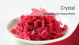  Presentation with cabbage - Beautiful slide deck featuring cooked red cabbage backdrop and a sky blue colored foreground