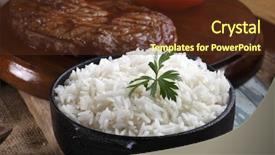  Presentation with rice - Beautiful PPT layouts featuring cooked rice backdrop and a tawny brown colored foreground
