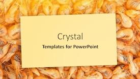  Presentation with shrimps - PPT layouts enhanced with cooked-shrimps-food-background-top background and a white colored foreground