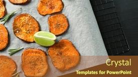  Presentation with parchment paper - Cool new slides with cooked sweet potato on parchment paper backdrop and a red colored foreground