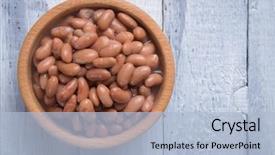  Presentation with kidney - Presentation theme having cooked white kidney beans ready background and a light blue colored foreground