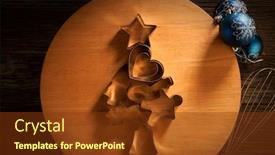  Presentation with cookie - PPT theme with cookie-cutters-for-homemade-cookies background and a tawny brown colored foreground