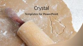  Presentation with cookie - PPT layouts consisting of cookie dough with christmas tree background and a soft green colored foreground