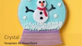  Presentation with religious globe - PPT theme consisting of cookie-in-the-shape background and a yellow colored foreground