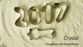  Presentation with molds - PPT layouts enhanced with cookie molds with the date background and a  colored foreground