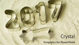  Presentation with mold - Cool new PPT theme with cookie molds with the date backdrop and a  colored foreground