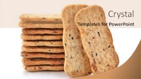  Presentation with chip - Slide deck consisting of cookie-tower-a-stack background and a  colored foreground