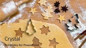  Presentation with baking cookies - Audience pleasing PPT theme consisting of cookies and biscuits during advent backdrop and a  colored foreground