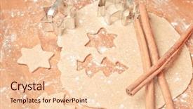  Presentation with baking cookies - Colorful slides enhanced with cookies and biscuits during advent backdrop and a  colored foreground