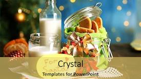  Presentation with milk can - Presentation theme consisting of cookies and milk for santa background and a  colored foreground