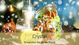  Presentation with carabao milk - Presentation theme enhanced with cookies and milk for santa background and a  colored foreground