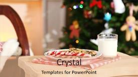  Presentation with oreo milk - Colorful slides enhanced with cookies and milk for santa backdrop and a coral colored foreground