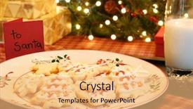  Presentation with milk for calf - Slides with cookies and milk for santa background and a yellow colored foreground