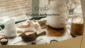  Presentation with high tea - Slide deck featuring cookies-and-morning-drink-coffee background and a coral colored foreground