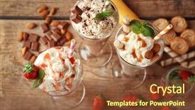  Presentation with delicious in memory - Presentation having cookies cream shake - delicious milkshakes on wooden background background and a tawny brown colored foreground