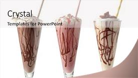  Presentation with fresh water splash green apple isolated white - PPT theme consisting of cookies cream shake - fresh tasty cocktails isolated background and a white colored foreground