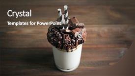  Presentation with milkshake - Amazing slide set having cookies cream shake - milkshake donut and other sweets backdrop and a tawny brown colored foreground