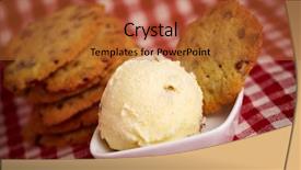  Presentation with ice cream - Amazing slides having cookies ice cream with homemade backdrop and a red colored foreground