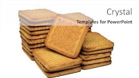  Presentation with cookies - Amazing PPT theme having cookies isolated on white backdrop and a white colored foreground