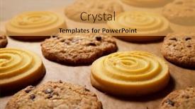  Presentation with baking cookies - Presentation theme with cookies-on-a-baking-paper background and a yellow colored foreground