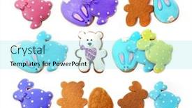  Presentation with cookies - Presentation having cookies-on-a-white-background background and a arctic colored foreground