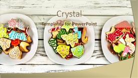  Presentation with christmas food - PPT theme consisting of cookies-tree-christmas-background-biscuits background and a soft green colored foreground