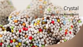  Presentation with sugar - PPT theme enhanced with cookies with colorful sugar sprinkle background and a soft green colored foreground