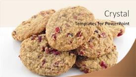  Presentation with cookies - Beautiful slides featuring cookies with cranberry backdrop and a lemonade colored foreground