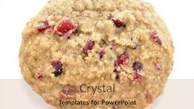  Presentation with cookies - Slides having cookies with cranberry background and a coral colored foreground