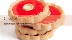  Presentation with jam - Presentation design having cookies-with-red-jam-isolated background and a coral colored foreground