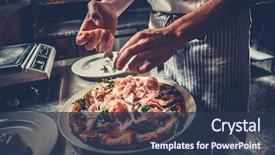  Presentation with decorate - Presentation design featuring cooking - food concept preparing traditional italian background and a tawny brown colored foreground