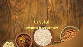  Presentation with granola - Cool new PPT theme with cooking-a-wholesome-breakfast-granola backdrop and a tawny brown colored foreground