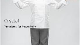  Presentation with cooking chef - Colorful PPT layouts enhanced with cooking-advertisement-and-people-concept backdrop and a white colored foreground