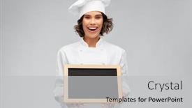  Presentation with black people - PPT layouts featuring cooking-advertisement-and-people-concept background and a light gray colored foreground