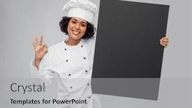  Presentation with black people - Theme having cooking-advertisement-and-people-concept background and a light gray colored foreground