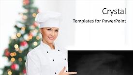  Presentation with chef blackboard - Cool new presentation with cooking advertisement holidays and people backdrop and a white colored foreground