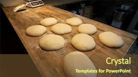  Presentation with yeast - Beautiful slide deck featuring cooking and baking concept - yeast backdrop and a tawny brown colored foreground